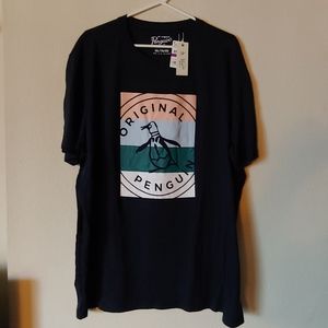 Original PENGUIN graphic tee 2XL blue black